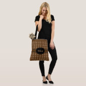 Tote Bag Diamant beige Motif Brown (Sur le modèle)