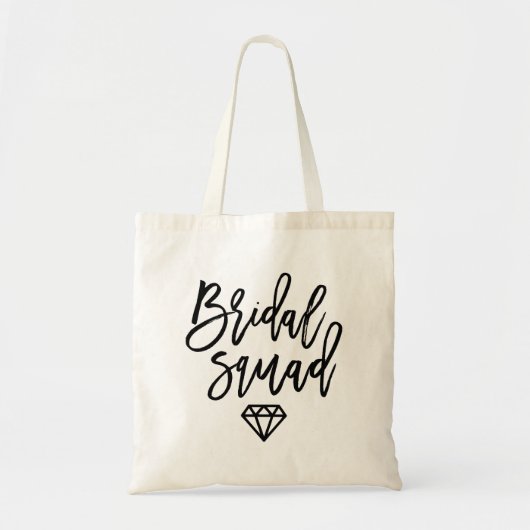 Tote Bag Diamant de l'équipe nuptiale de script moderne (Devant)
