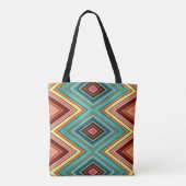 Tote Bag Diamant et Rayure Multi-Couleurs Doux (Dos)