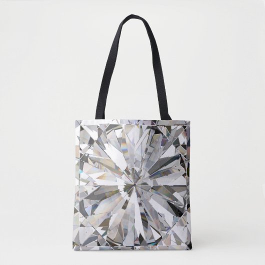 Tote Bag Diamant réaliste : Agrandissement 3D (Devant)
