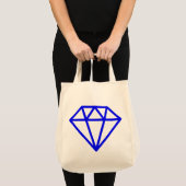 Tote Bag Diamant simple - Bleu (Devant (produit))