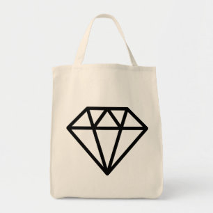 Tote Bag Diamant simple - Noir