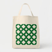 Tote Bag Diamants blancs sur vert (Devant)