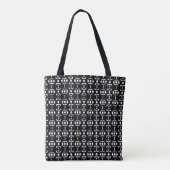 Tote Bag Diamants blancs triples noirs et blancs Abstraits (Dos)
