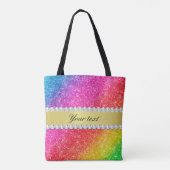 Tote Bag Diamants de parties scintillantes d'arc-en-ciel de (Dos)