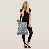 Tote Bag Diamants Gris Argent (Sur le modèle)
