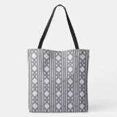 Tote Bag Diamants gris argenté (Dos)