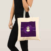 Tote Bag Diamants mignons de pourpre de panda (Devant (produit))