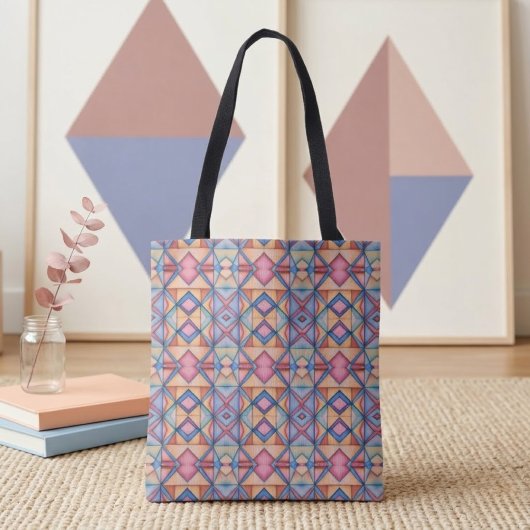 Tote Bag Diamants Pastel