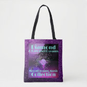 Tote Bag Diamond & Carousel Dreams Purple Faux Parties scin (Devant)