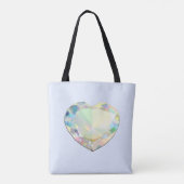 Tote Bag Diamond Heart Pastel Blue (Dos)