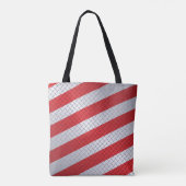 Tote Bag Diamondplate de Noël avec des rayures rouges (Dos)
