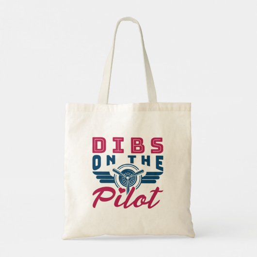 Tote Bag Dibs sur l'aviatrice pilote (Dos)