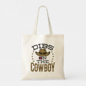 Tote Bag Dibs sur le Cowboy mignon femme amie Fiance (Dos)