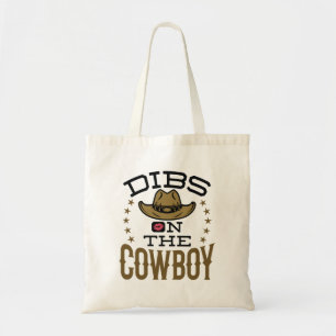 Tote Bag Dibs sur le Cowboy mignon femme amie Fiance