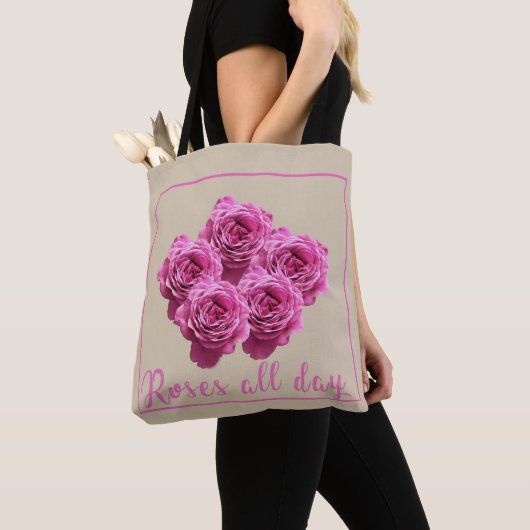 Tote Bag Dictons drôles sur les roses et l'amour (De près)