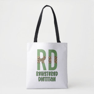 Tote Bag Diététiste enregistrée Cheetah imprimer Dons RD