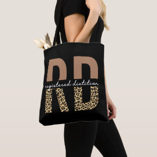 Tote Bag Diététiste enregistrée Cheetah imprimer Dons RD