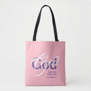 Tote Bag DIEU A FINALEMENT DIT Proverbes Monogramme Écritur