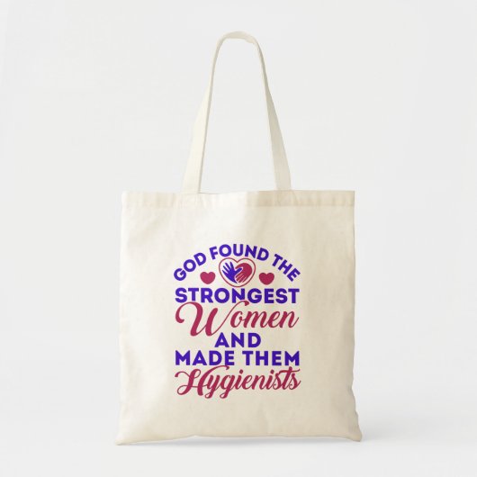 Tote Bag Dieu a trouvé les femmes les plus fortes Hygiénist (Devant)