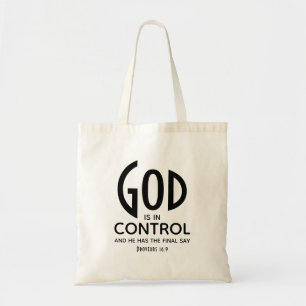 Tote Bag DIEU EST AU CONTRÔLE D'Inspiration chrétienne