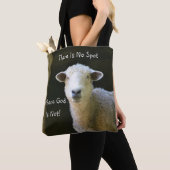 Tote Bag Dieu Est Partout Mouton (De près)