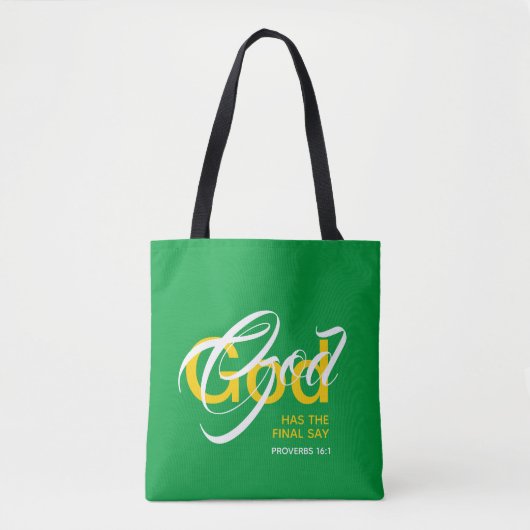 Tote Bag DIEU FINAL DIRE Écriture chrétienne personnalisée  (Devant)