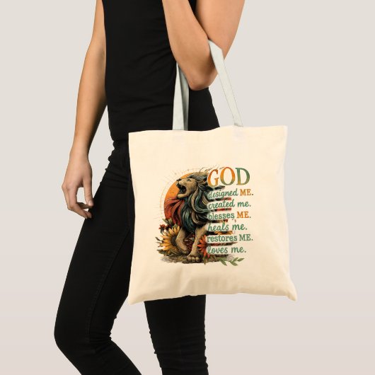 Tote Bag Dieu M'A Conçu... (Devant (produit))