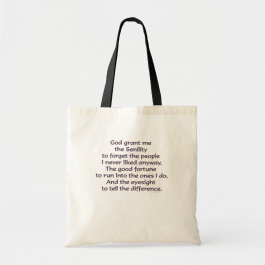 Tote Bag Dieu me donne Humour (Devant)