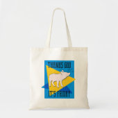 Tote Bag Dieu merci c'est vendredi (Devant)