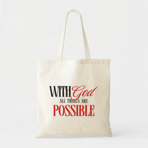 Tote Bag Dieu rend possible l'impossible chrétien