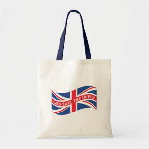 Tote Bag Dieu sauve la reine avec Union Jack