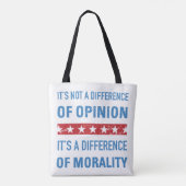 Tote Bag Différence De Moralité Anti-Trump (Dos)