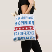 Tote Bag Différence De Moralité Anti-Trump (De près)