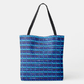 Tote Bag Différent bleu, différent rayé ou formes (Dos)
