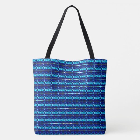 Tote Bag Différent bleu, différent rayé ou formes (Dos)