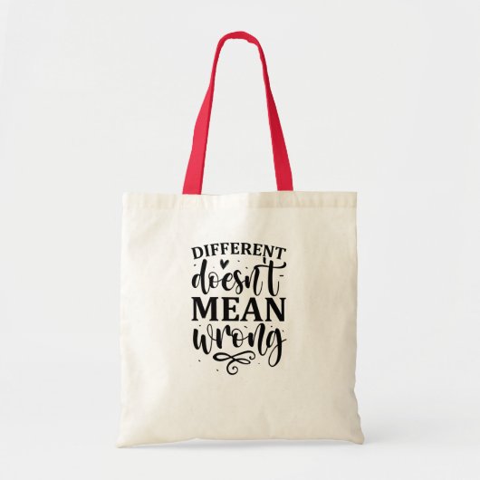 Tote Bag Différent ne signifie pas faux (Devant)