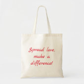 Tote Bag Diffuser l'amour, faire la différence (Devant)