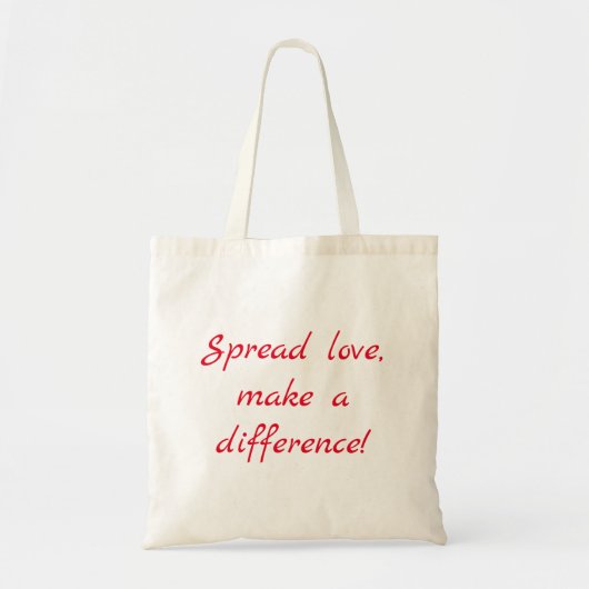 Tote Bag Diffuser l'amour, faire la différence (Devant)