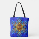 Tote Bag Digital Mandala jaune et bleu (Dos)