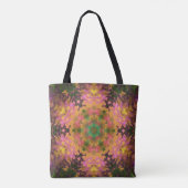 Tote Bag Digital Mandala rose jaune et vert (Dos)