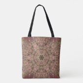 Tote Bag Digital Mandala rouge jaune et Brown (Dos)