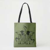 Tote Bag Dijsselhof - Cinq Flamants roses, art, (Devant)