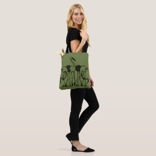 Tote Bag Dijsselhof - Cinq Flamants roses, art,