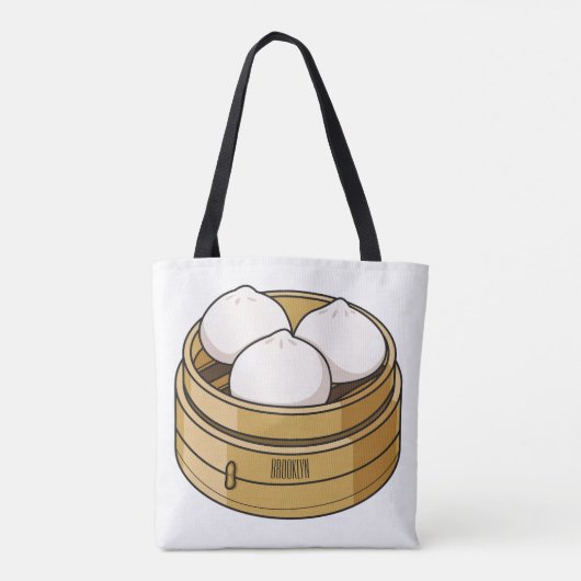 Tote Bag Dim sum dessin animé (Dos)
