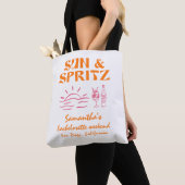 Tote Bag Dimanche et Spritz Week-end Enterrement de Vie de  (De près)