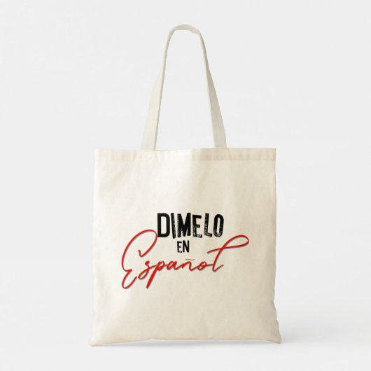 Tote Bag Dimelo En Espanol Professeur espagnol bilingue (Dos)