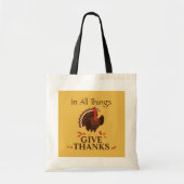 Tote Bag Dinde de Thanksgiving pour la gratitude en toutes  (Devant)
