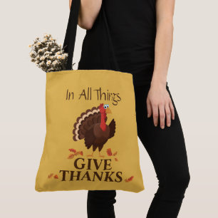 Tote Bag Dinde de Thanksgiving pour la gratitude en toutes
