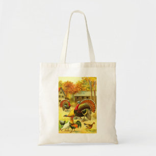 Tote Bag Dindons et poulets